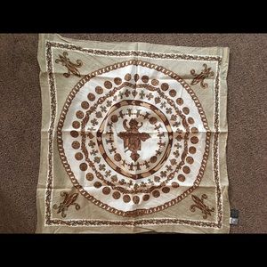 Tan and brown scarf Versace